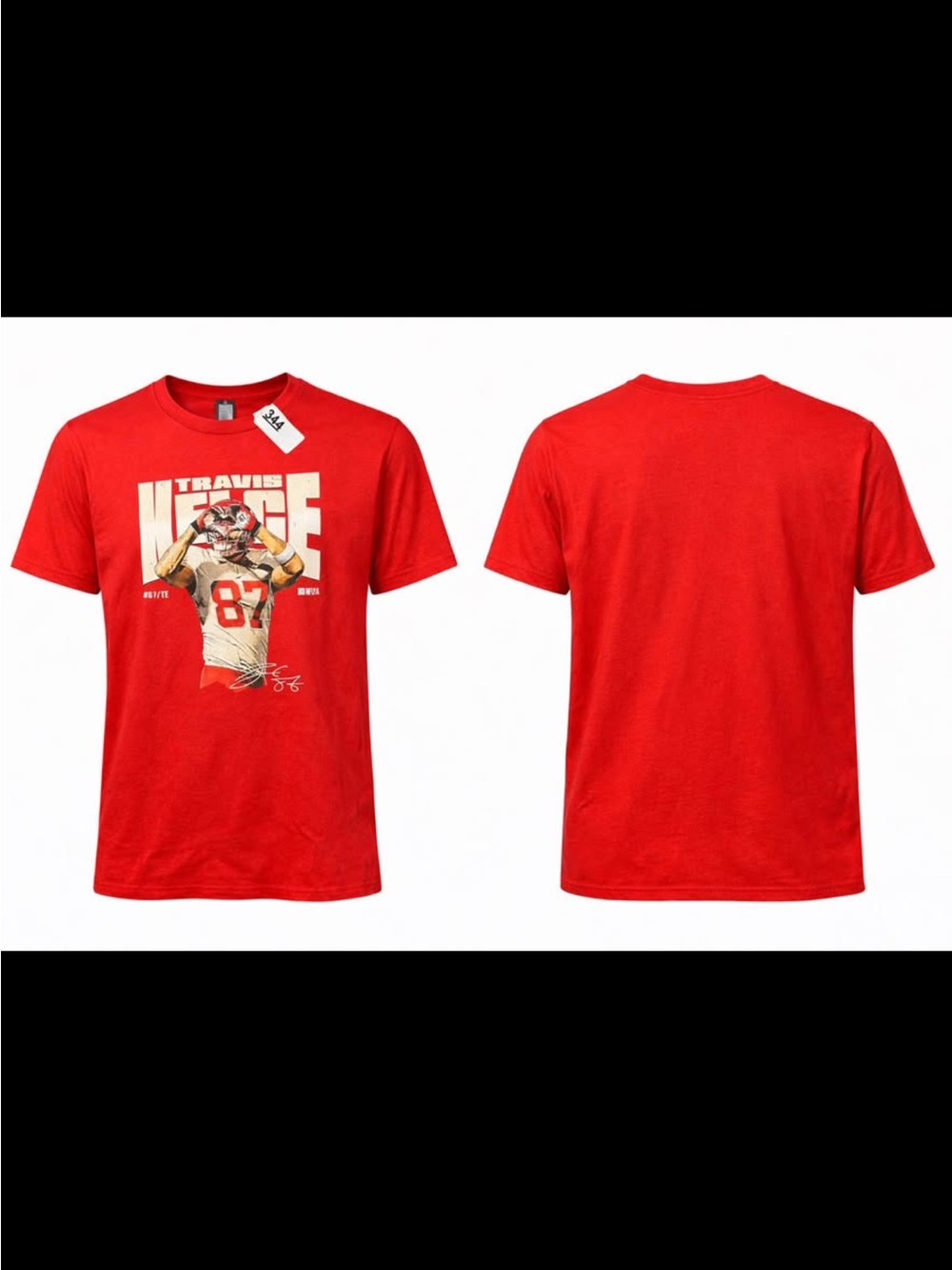 Travis Kelce #87 Red Graphic T-Shirt